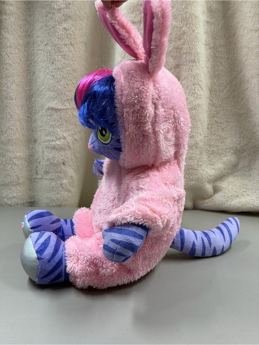 Build a Bear Plush Purple Bunny Plush Toy Cat Pink Costune - Picture 2 of 7